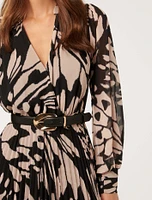 Saskia Pleat Wrap Midi