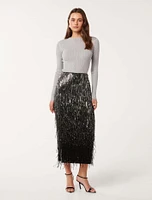 Aria Tassel Sequin Skirt