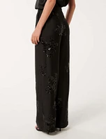 Sonnie Sequin Wide-Leg Pants