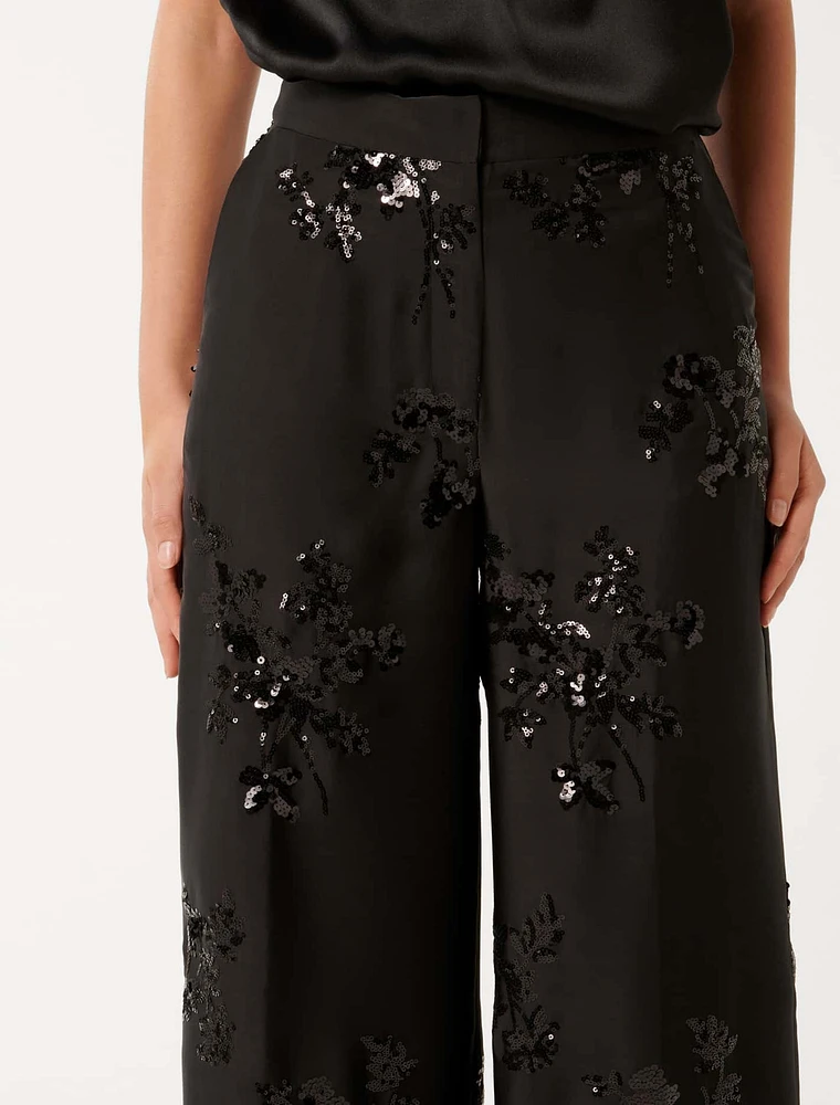 Sonnie Sequin Wide-Leg Pants