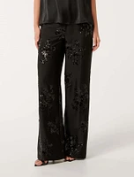 Sonnie Sequin Wide-Leg Pants