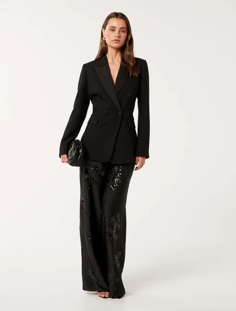 Sonnie Sequin Wide-Leg Pants