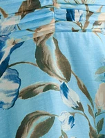 June Ruched V-Neck Midi Dress