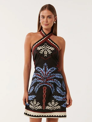 Adara Halter Neck Mini Dress