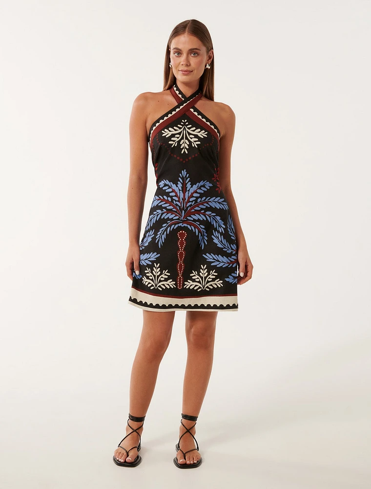 Adara Halter Neck Mini Dress