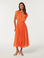 Juliet Petite Pleated Midi Dress