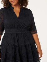 Lillian Curve Trim Skater Dress