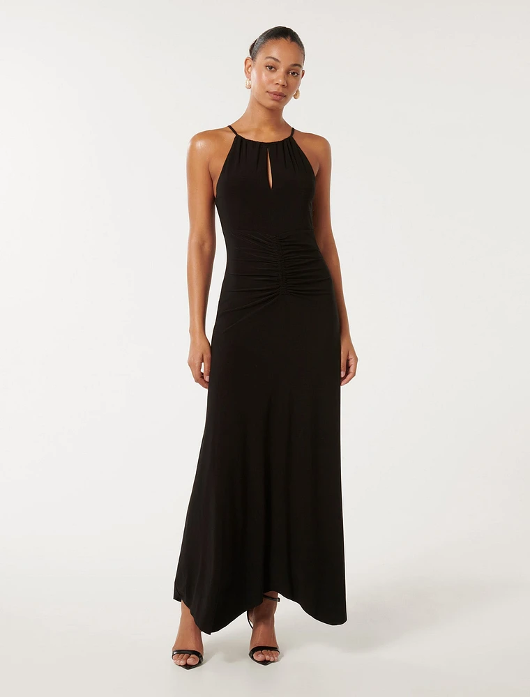 Whitney Ruched Midi Dress