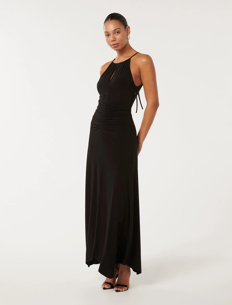 Whitney Ruched Midi Dress