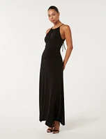 Whitney Ruched Midi Dress