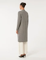 Brook Jacquard Cardi Coat