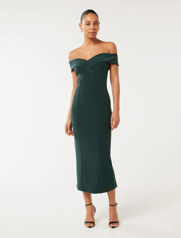 Renata Off-Shoulder Midi Dress