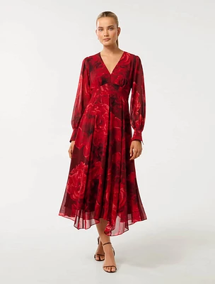 Sydney Printed Midi Dress