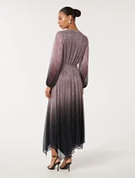 Gisele Ombre Plisse Maxi Dress