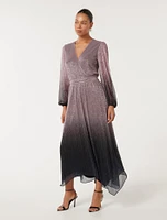 Gisele Ombre Plisse Maxi Dress