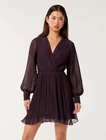 Genevieve Pleated Mini Dress