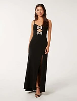 Brynn Strappy Bow Maxi Dress