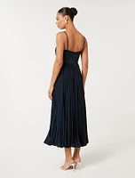 Chloe Pleated Midi Dress