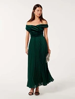 Rebecca Off Shoulder Velvet Gown