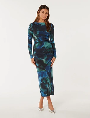 Loretta Ruched Jersey Midi