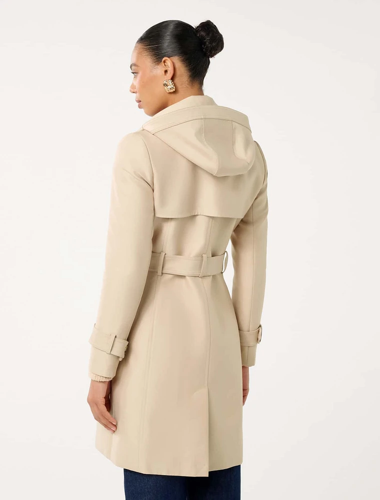 Kirsty Structured Hooded Trench