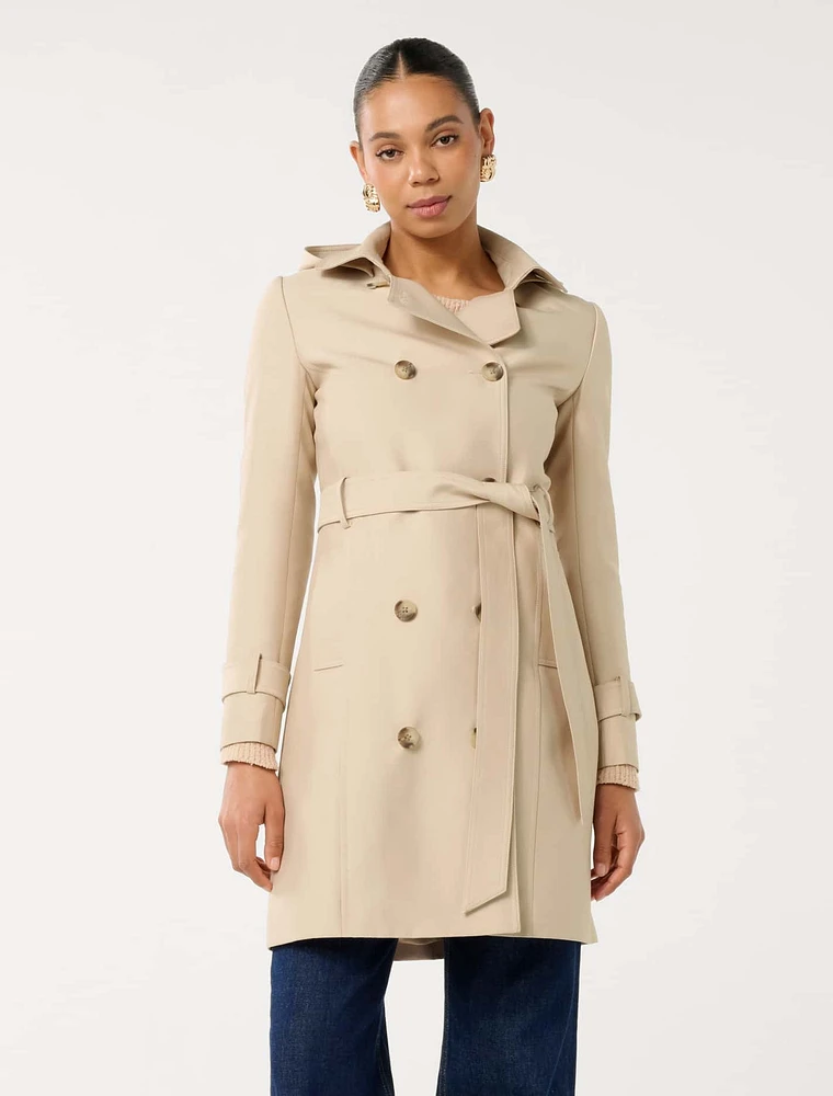 Kirsty Structured Hooded Trench