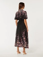 Adele Printed Midi Dress