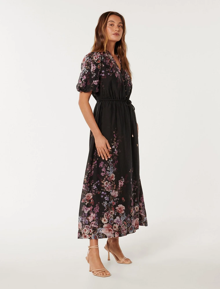 Adele Printed Midi Dress