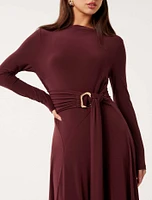 Roxanna Hanky Hem Belted Dress