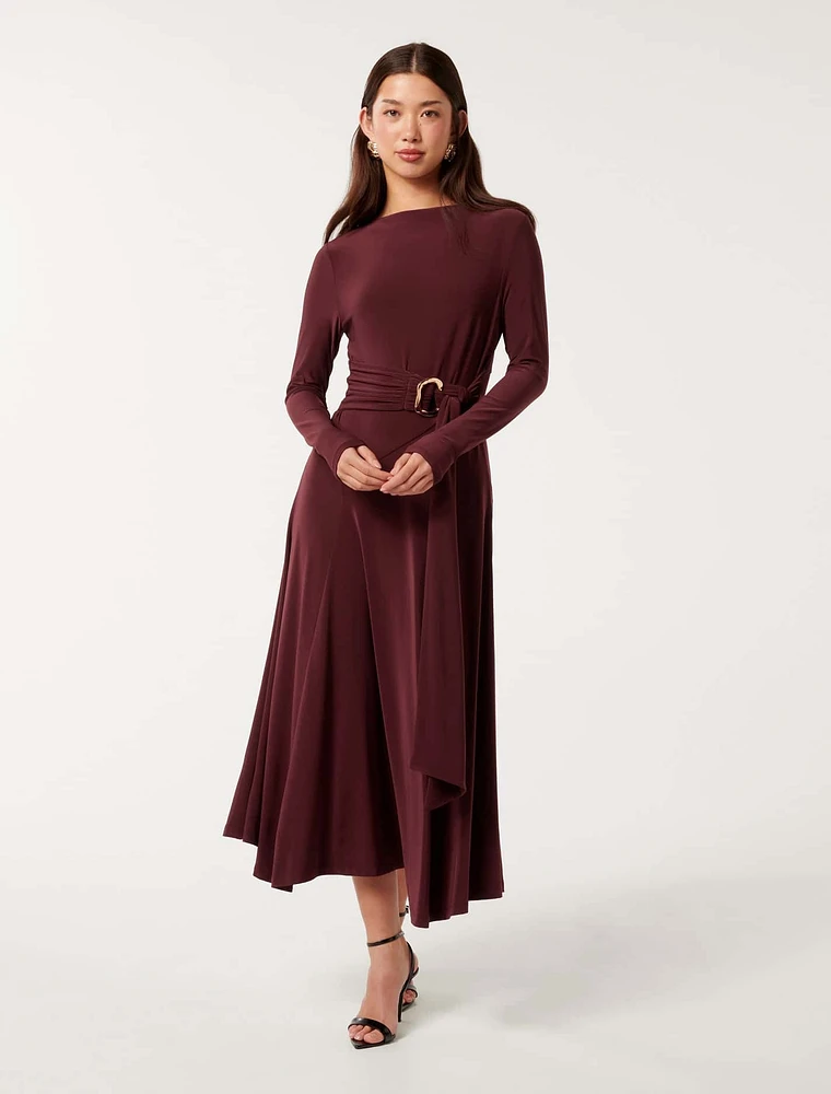 Roxanna Hanky Hem Belted Dress