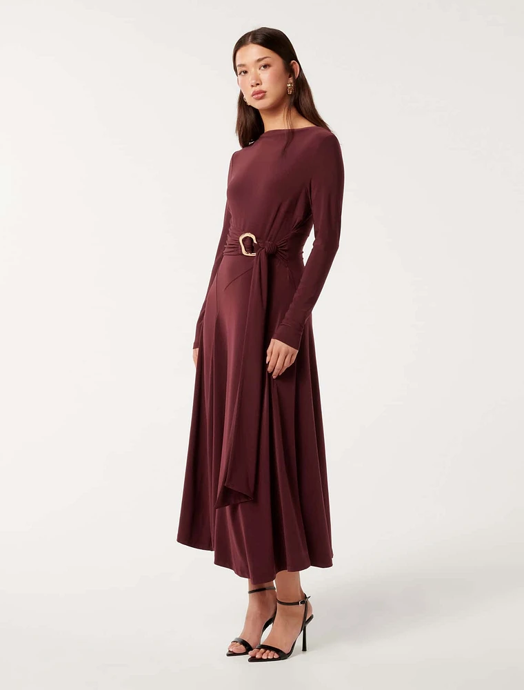 Roxanna Hanky Hem Belted Dress