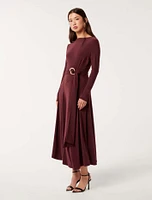 Roxanna Hanky Hem Belted Dress