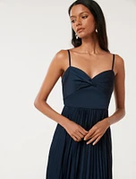 Chloe Petite Pleated Midi Dress