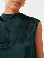 Jess Drape-Neck Blouse