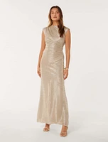 Fallon Metallic Maxi Dress