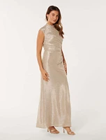 Fallon Metallic Maxi Dress