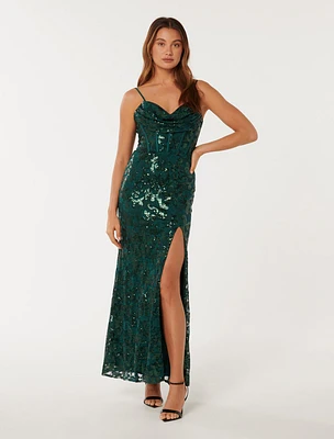 Willa Sequin Maxi Dress