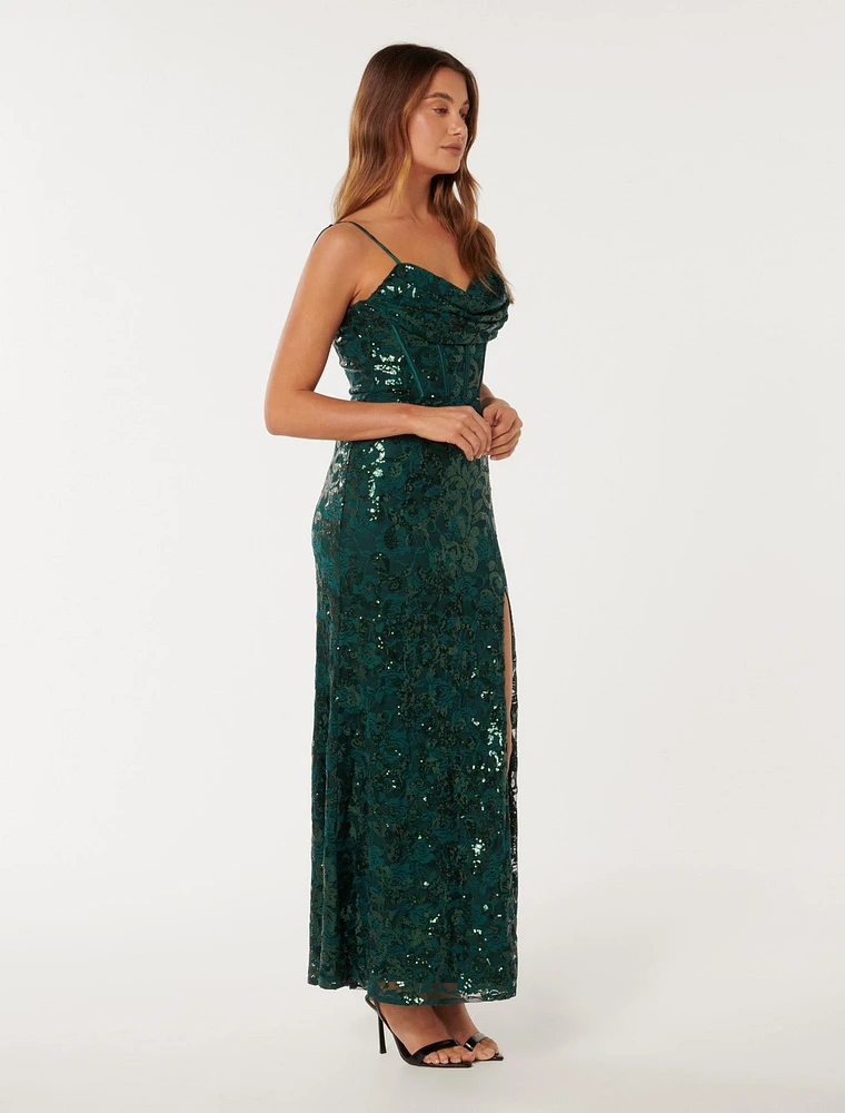 Willa Sequin Maxi Dress