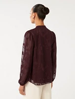 Sam Textured Sheer Blouse