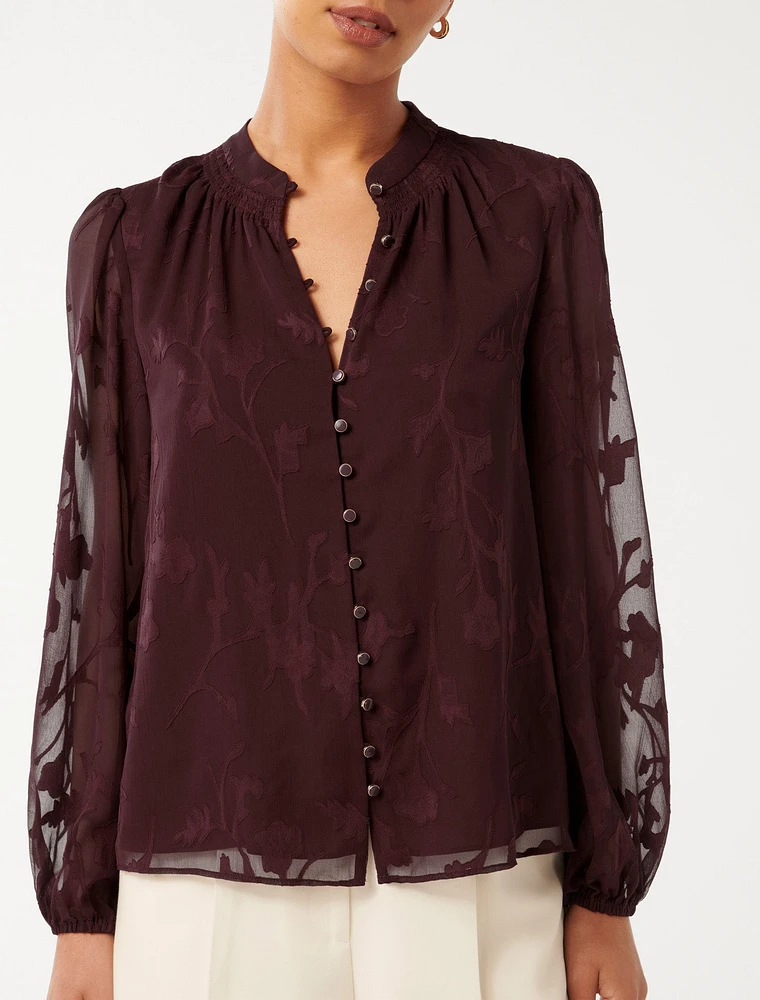 Sam Textured Sheer Blouse