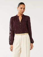 Sam Textured Sheer Blouse