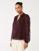 Sam Textured Sheer Blouse