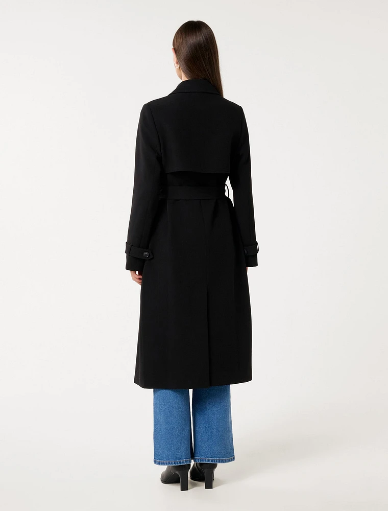 Leanne Crepe Trench Coat