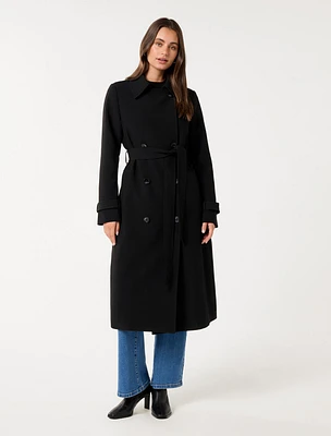 Leanne Crepe Trench Coat