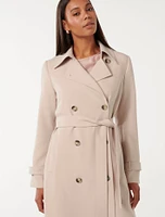Leanne Crepe Trench Coat