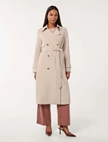 Leanne Crepe Trench Coat