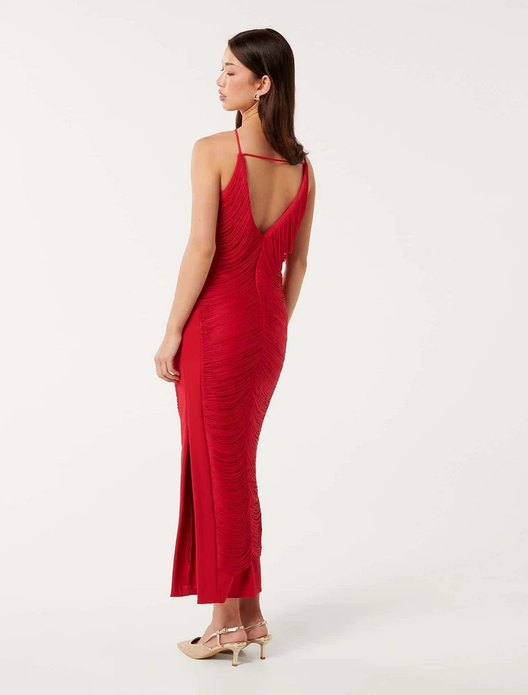 Quinn Fringe Bodycon Maxi