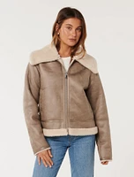 Jamie Shearling Aviator Jacket