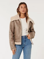 Jamie Shearling Aviator Jacket