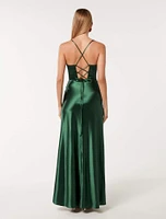 Luna Corset Satin Maxi
